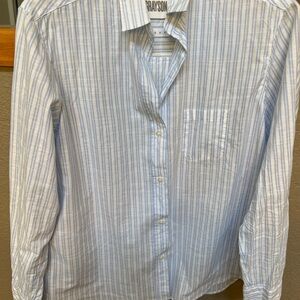 Frank & Eileen Grayson Light Blue Striped Button Down Shirt